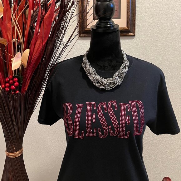 COPY - Blessed Rhinestone T-shirt - Picture 1 of 1